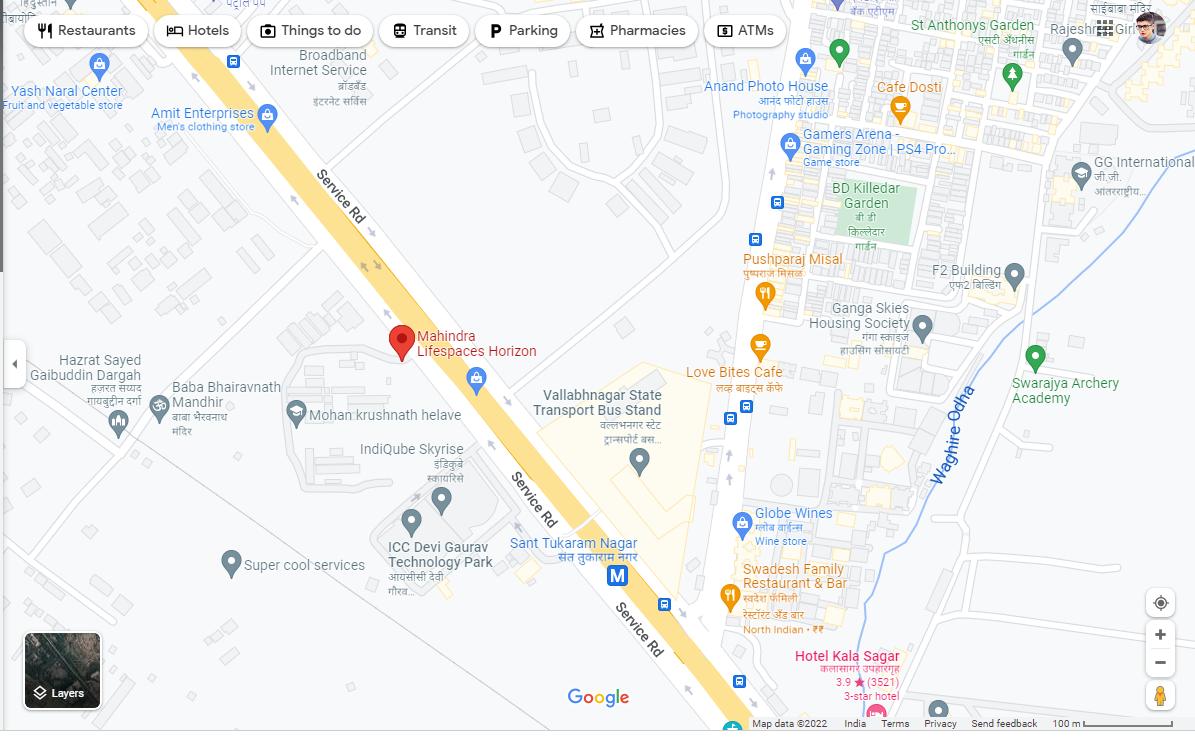 Mahindra Citadel Loction map